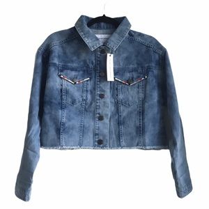 Cupcakes & Cashmere Raw Hem denim jacket